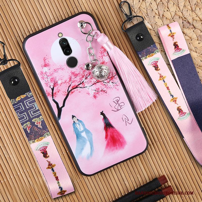 Redmi 8 Hoesje Chinese Stijl Vintage Anti-fall Dun Bescherming Scheppend Kwasten