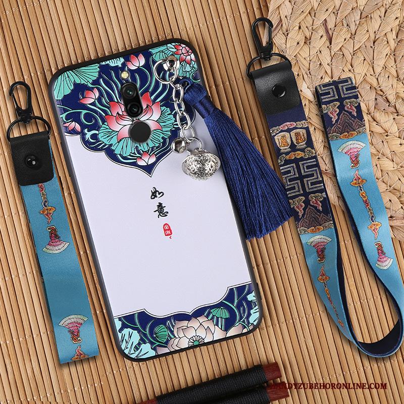 Redmi 8 Hoesje Chinese Stijl Vintage Anti-fall Dun Bescherming Scheppend Kwasten