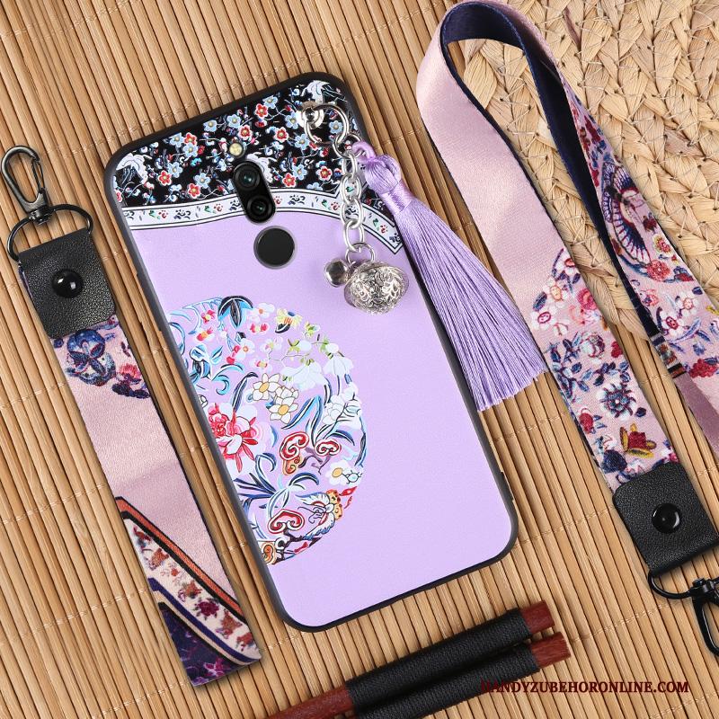 Redmi 8 Hoesje Chinese Stijl Vintage Anti-fall Dun Bescherming Scheppend Kwasten