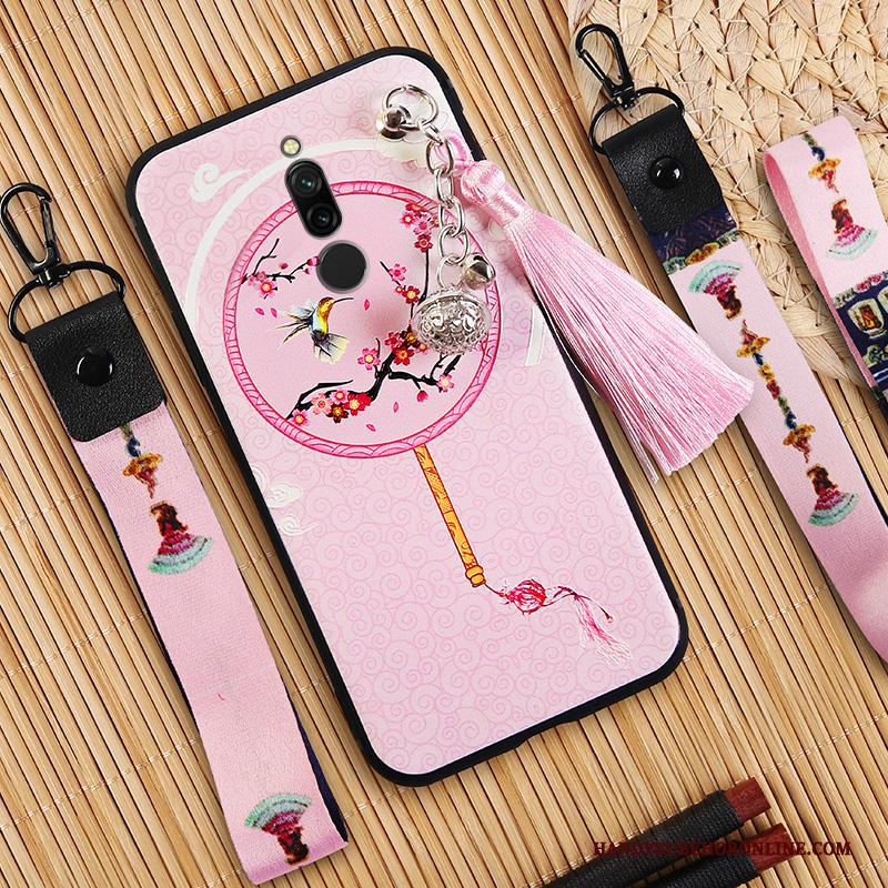 Redmi 8 Hoesje Chinese Stijl Vintage Anti-fall Dun Bescherming Scheppend Kwasten