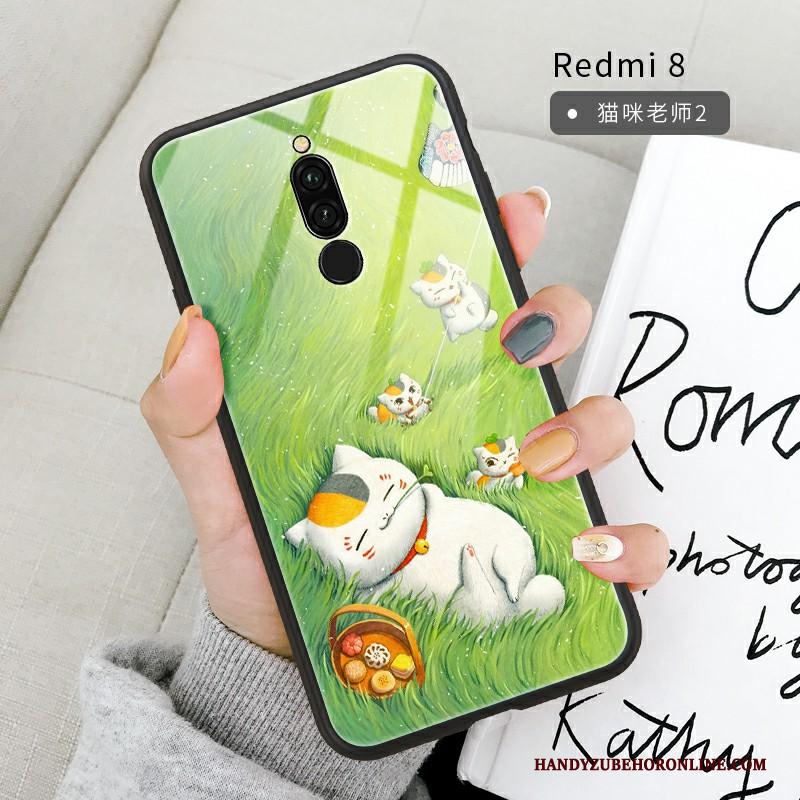 Redmi 8 Hoesje Spiegel Anti-fall Spotprent Ondersteuning Bescherming Hanger All Inclusive