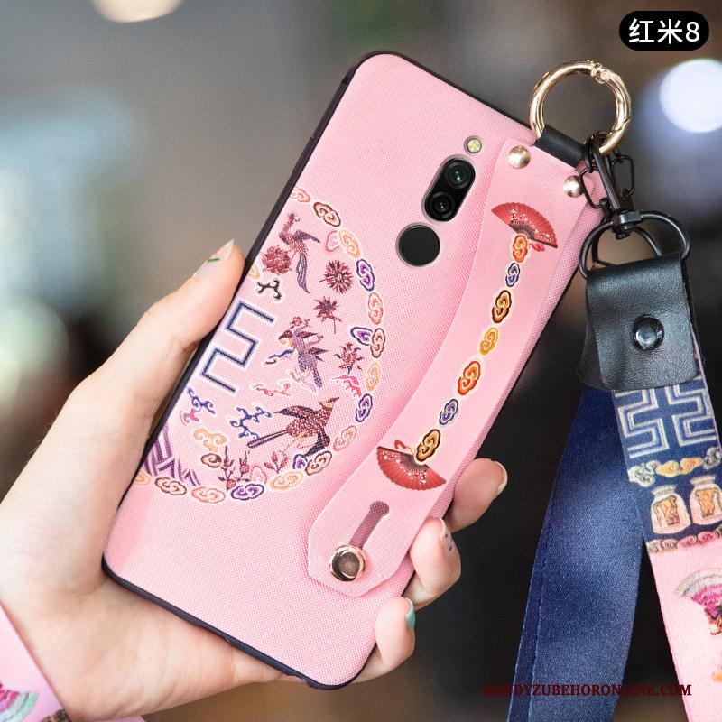 Redmi 8 Siliconen Wind Vintage Chinese Stijl Hoesje Telefoon Anti-fall