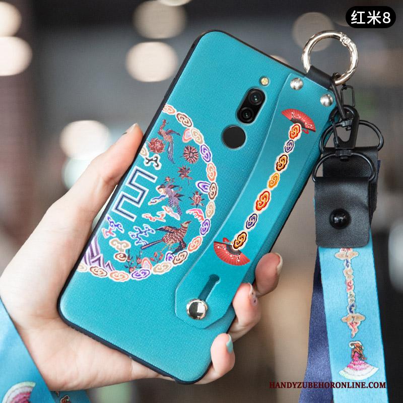 Redmi 8 Siliconen Wind Vintage Chinese Stijl Hoesje Telefoon Anti-fall