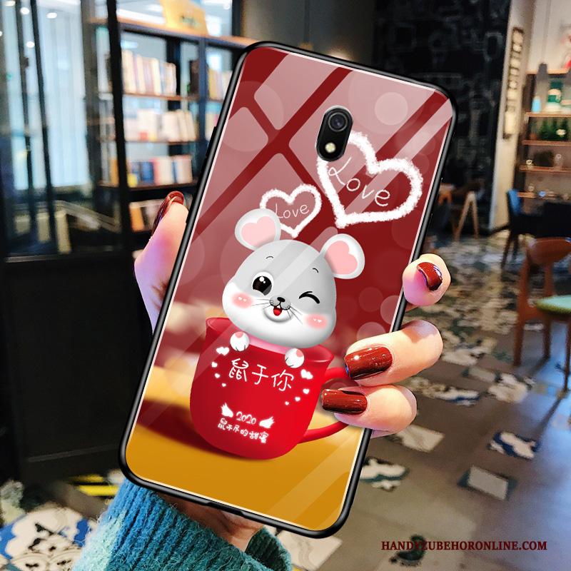 Redmi 8a Bescherming Rood All Inclusive Hoesje Telefoon Spiegel Scheppend Lovers