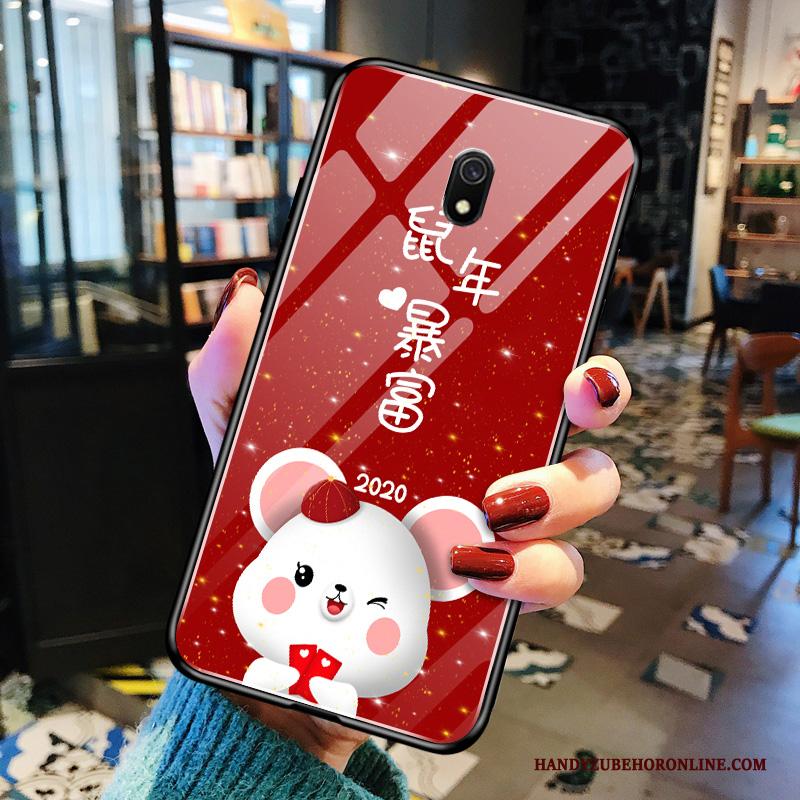 Redmi 8a Bescherming Rood All Inclusive Hoesje Telefoon Spiegel Scheppend Lovers