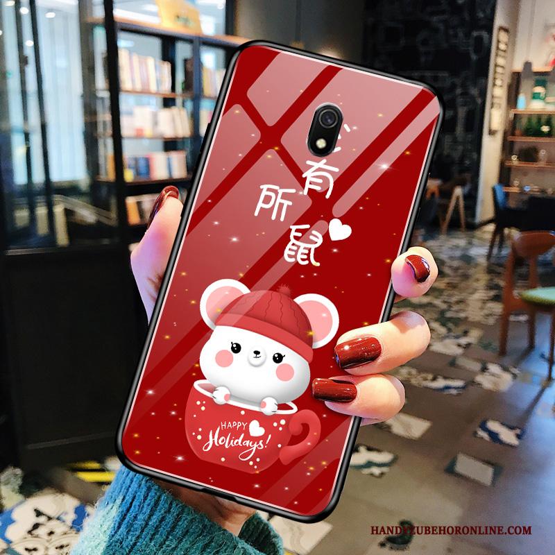 Redmi 8a Bescherming Rood All Inclusive Hoesje Telefoon Spiegel Scheppend Lovers