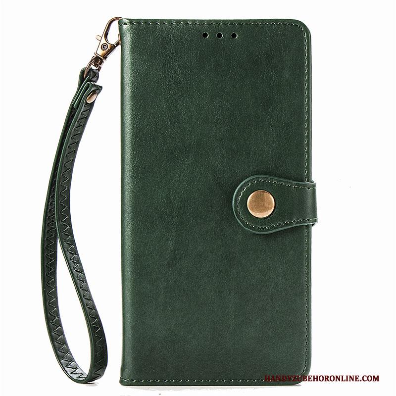 Redmi 8a Groen Hoes Mini Leren Etui Hoesje Telefoon Folio Anti-fall