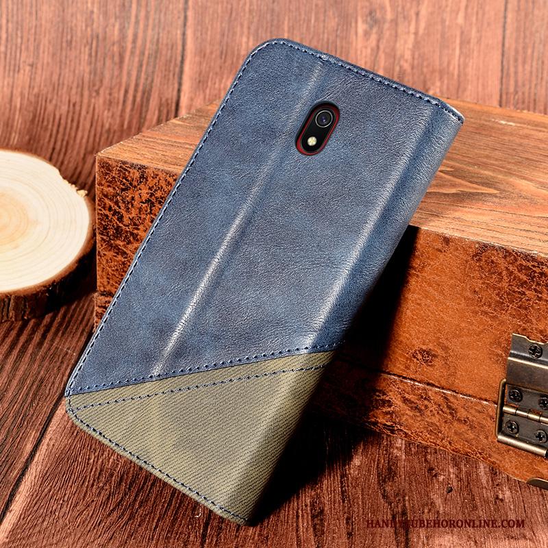 Redmi 8a Hoesje All Inclusive Rood Gemeenschappelijk Leren Etui Scheppend Anti-fall Kaart