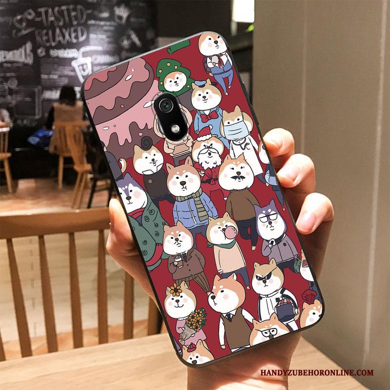 Redmi 8a Hoesje Lovers Anti-fall Rood Siliconen Hoes Spotprent Zacht