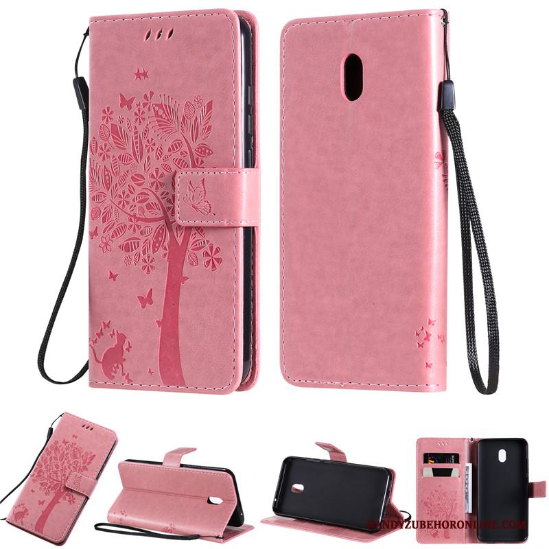 Redmi 8a Rood Folio Hoesje Telefoon Purper Anti-fall All Inclusive Leren Etui