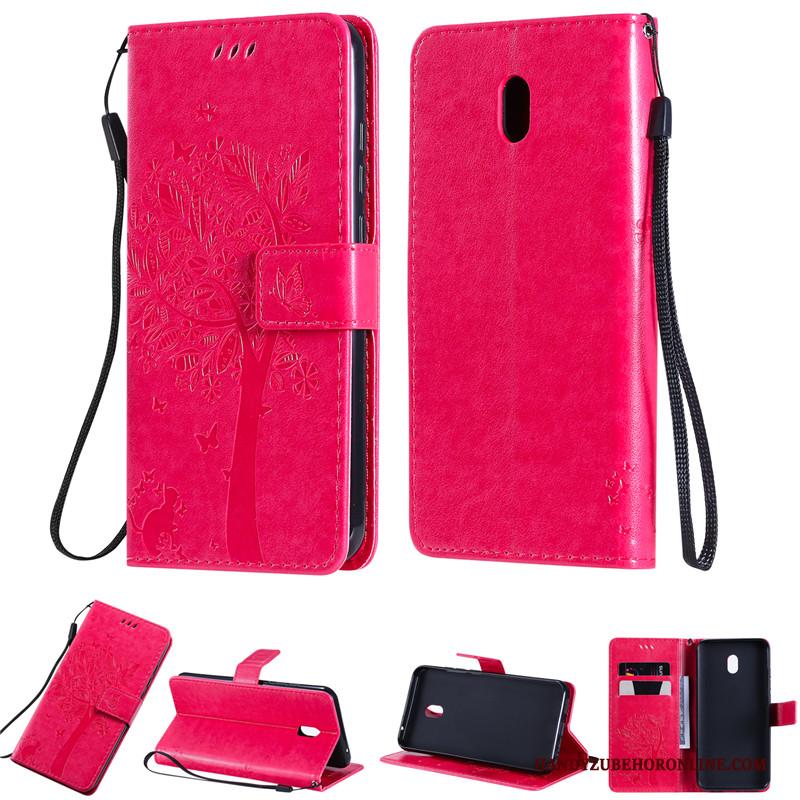 Redmi 8a Rood Folio Hoesje Telefoon Purper Anti-fall All Inclusive Leren Etui