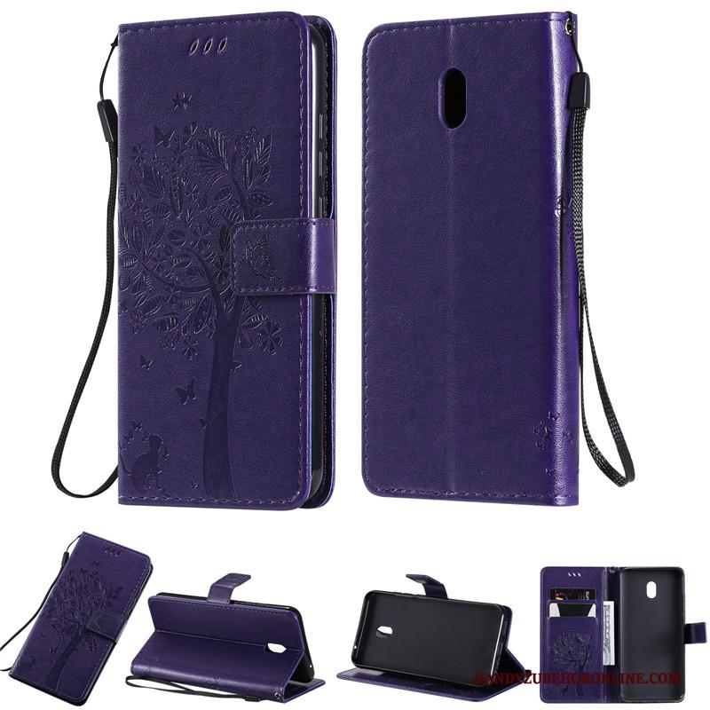 Redmi 8a Rood Folio Hoesje Telefoon Purper Anti-fall All Inclusive Leren Etui