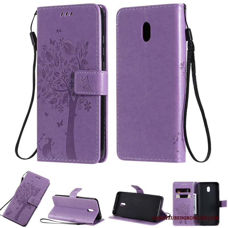 Redmi 8a Rood Folio Hoesje Telefoon Purper Anti-fall All Inclusive Leren Etui