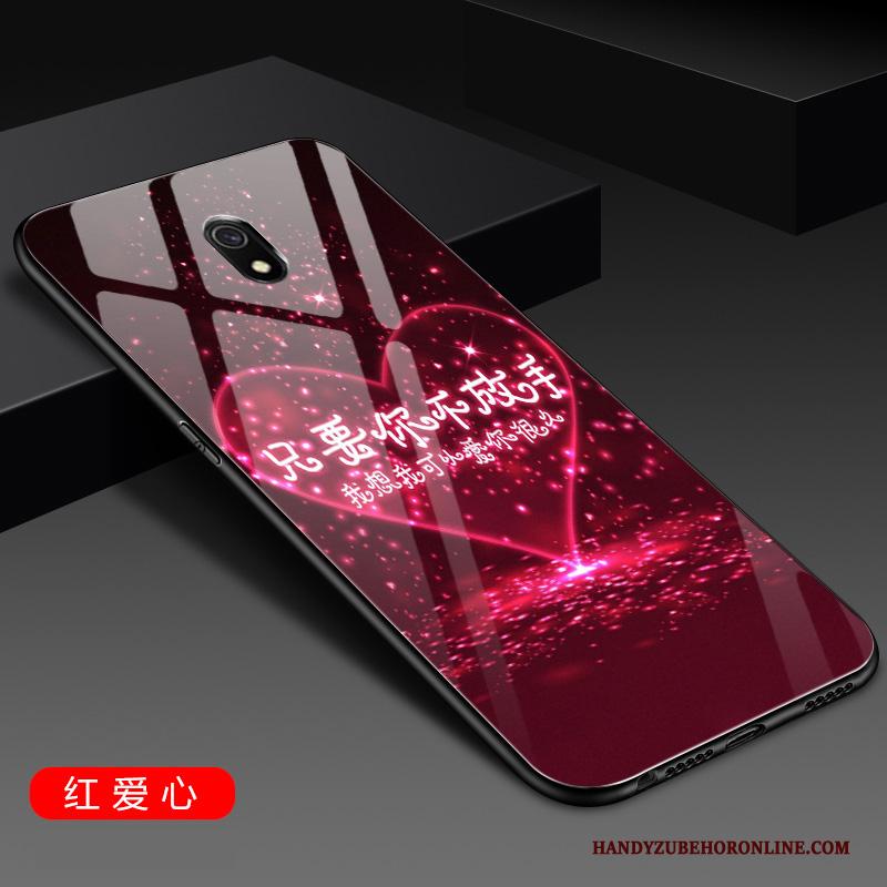 Redmi 8a Rood Scheppend Glas Hoesje All Inclusive Siliconen Mini