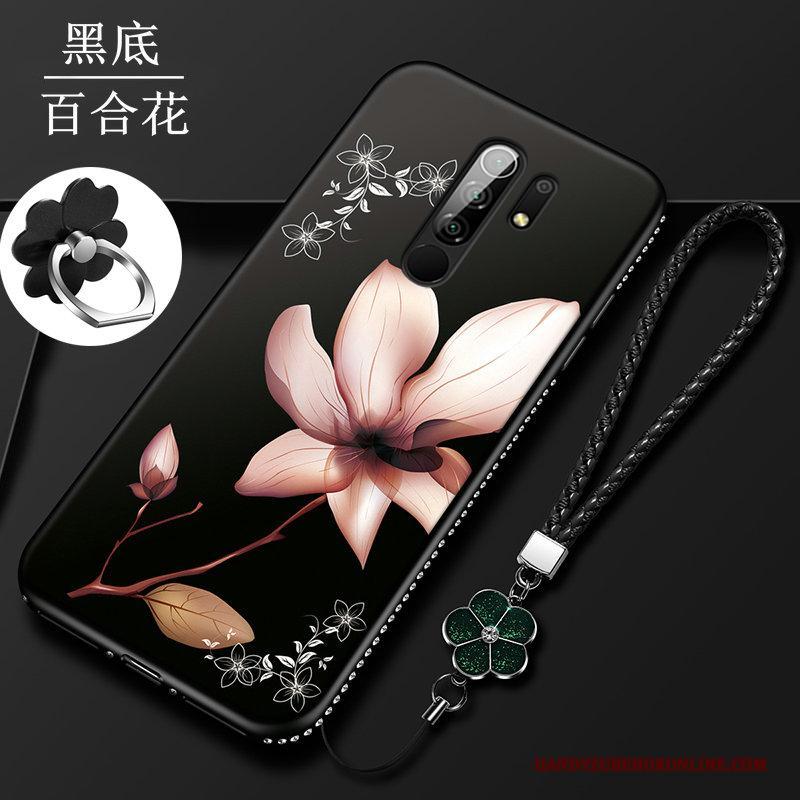 Redmi 9 All Inclusive Bescherming Zacht Hoesje Telefoon Kunst Siliconen Rood