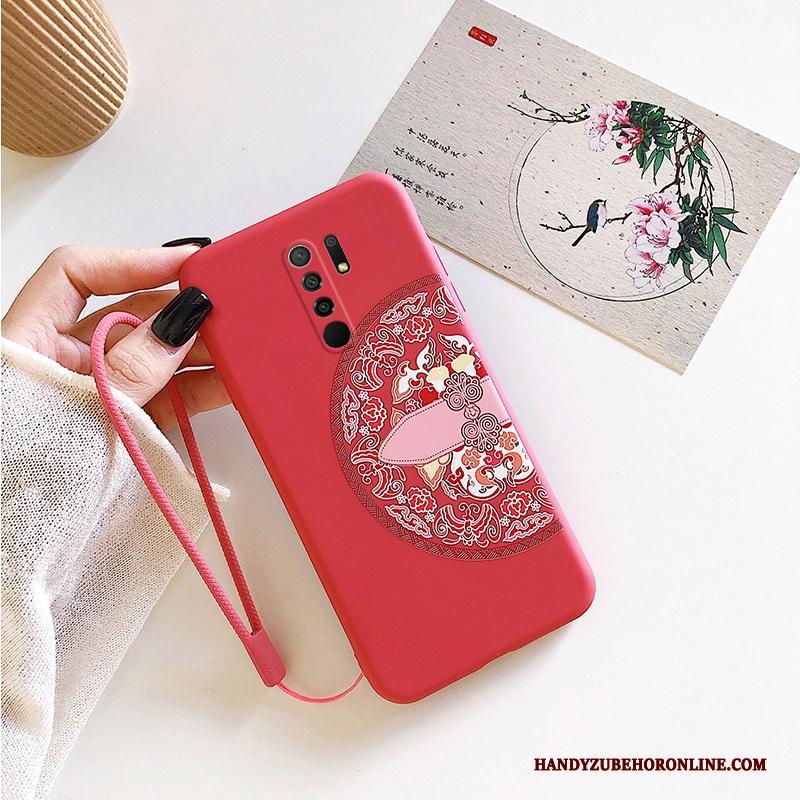 Redmi 9 Hoesje All Inclusive Vintage Persoonlijk Reliëf Chinese Stijl Zacht Anti-fall