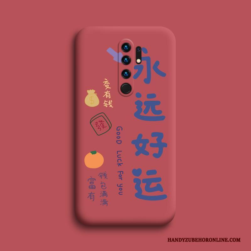 Redmi 9 Hoesje Scheppend Persoonlijk Trendy Merk Geel Nieuw Dun Net Red