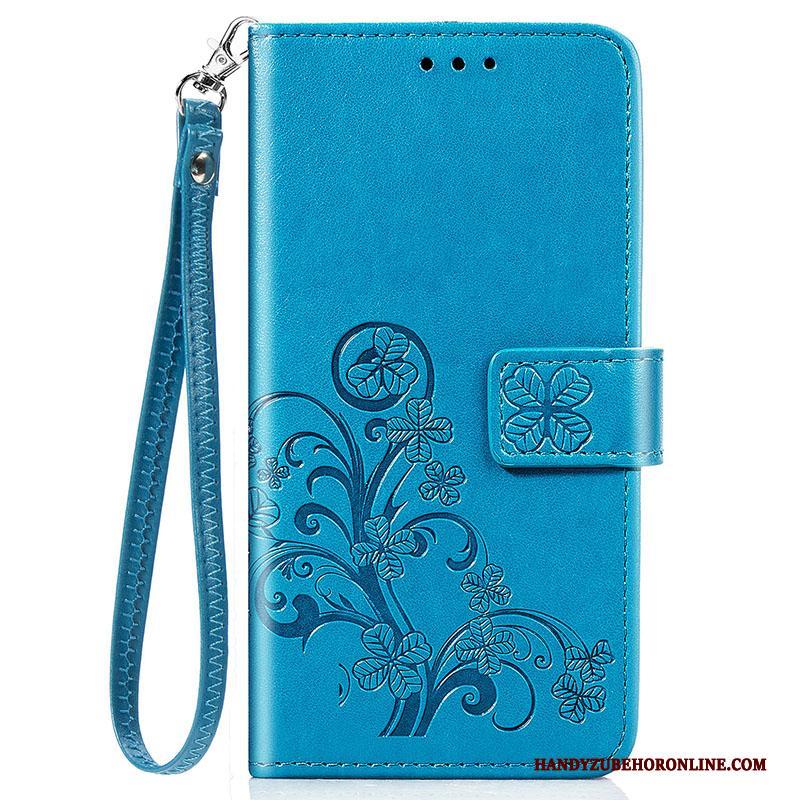 Redmi 9 Roze Hoesje Telefoon Bescherming Rood Mini Leren Etui Hanger