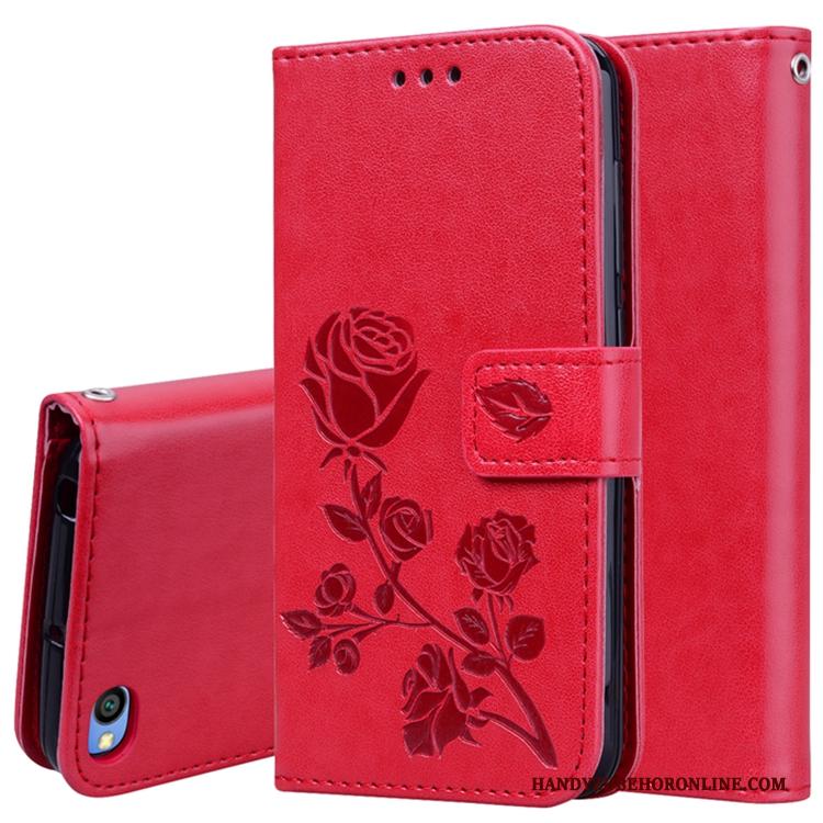 Redmi Go Leren Etui Roze Siliconen Rood Mini Hoesje Telefoon Anti-fall