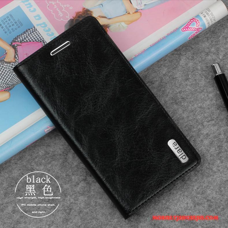 Redmi Note 4x Hoes Mobiele Telefoon Bruin Hoesje Telefoon Rood Bescherming Leren Etui
