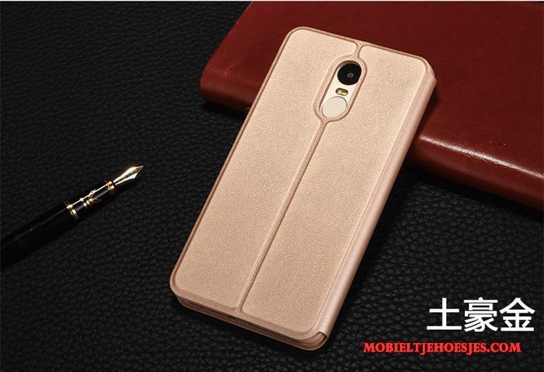Redmi Note 4x Hoes Mobiele Telefoon Goud Mini Rood Folio Hoesje Telefoon