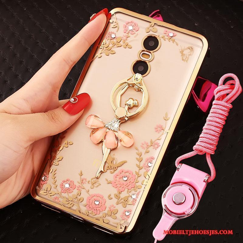 Redmi Note 4x Hoesje Mini Met Strass Mobiele Telefoon Hanger Rood Hoes Goud