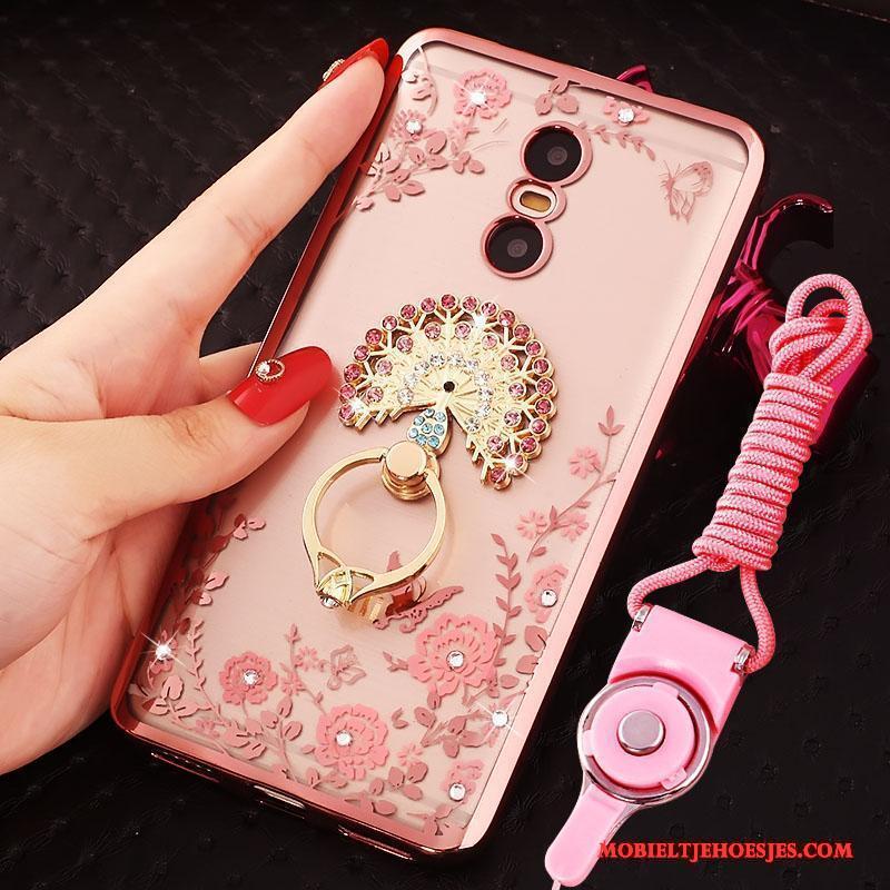 Redmi Note 4x Hoesje Mini Met Strass Mobiele Telefoon Hanger Rood Hoes Goud