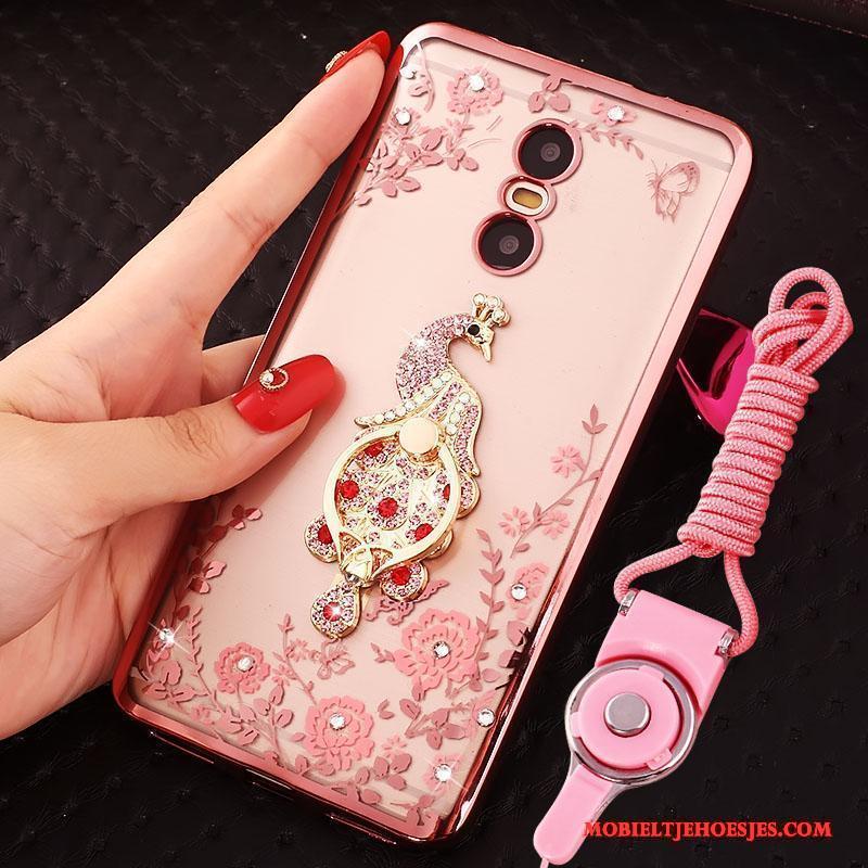 Redmi Note 4x Hoesje Mini Met Strass Mobiele Telefoon Hanger Rood Hoes Goud