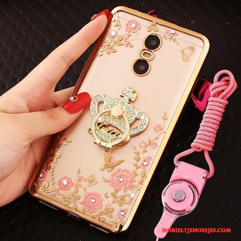 Redmi Note 4x Hoesje Mini Met Strass Mobiele Telefoon Hanger Rood Hoes Goud