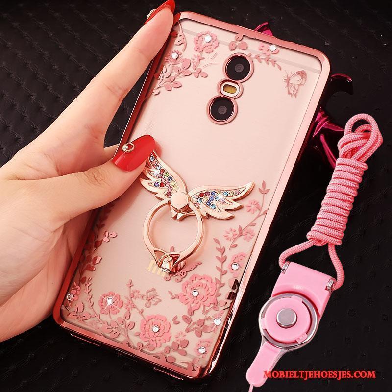 Redmi Note 4x Hoesje Mini Met Strass Mobiele Telefoon Hanger Rood Hoes Goud