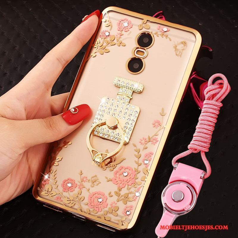 Redmi Note 4x Hoesje Mini Met Strass Mobiele Telefoon Hanger Rood Hoes Goud