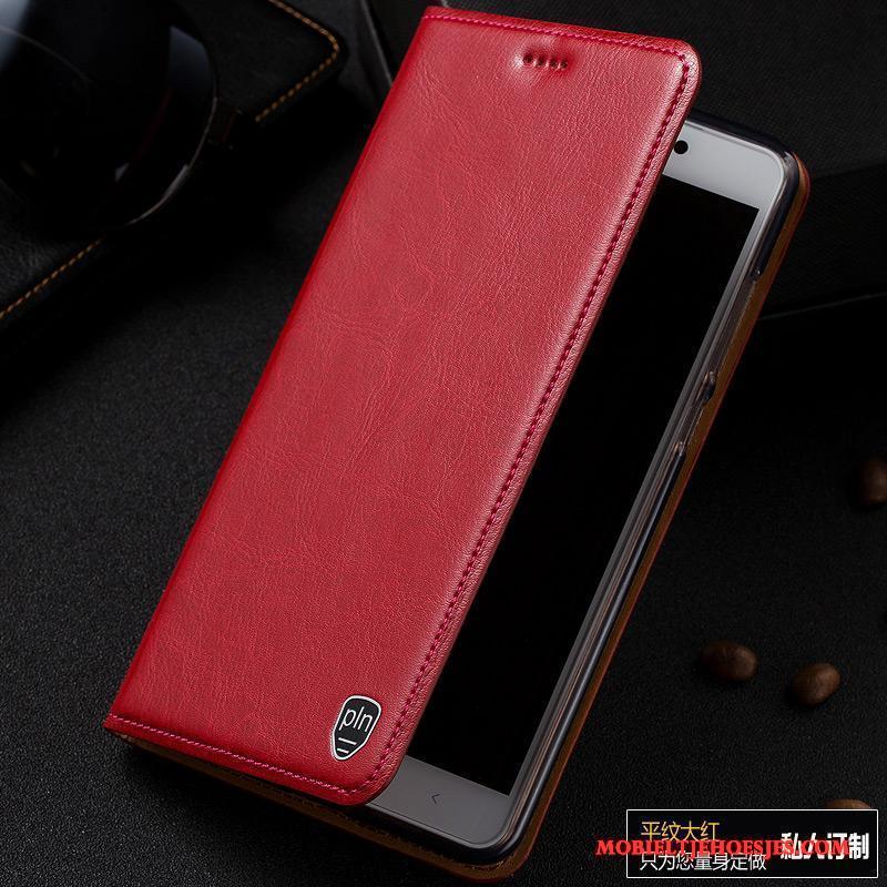 Redmi Note 4x Mobiele Telefoon Hoes Hoesje Telefoon Rood Patroon Leren Etui Folio