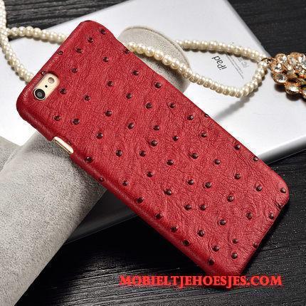 Redmi Note 5 Bedrijf Hoesje Telefoon Achterklep Zwart Luxe Rood Echt Leer