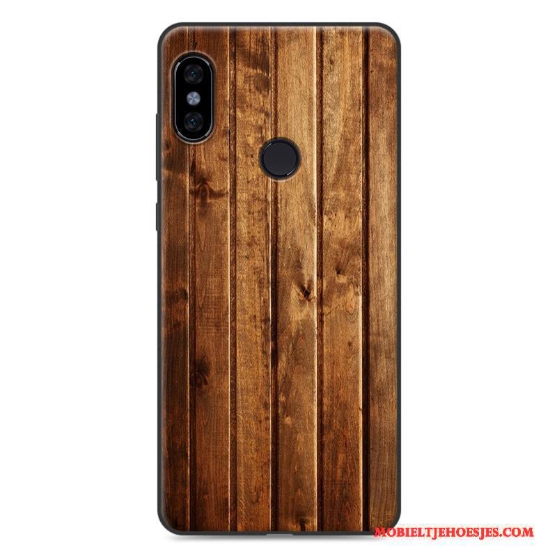 Redmi Note 5 Hoesje Telefoon Rood Trend Schrobben Vintage Mini Zwart