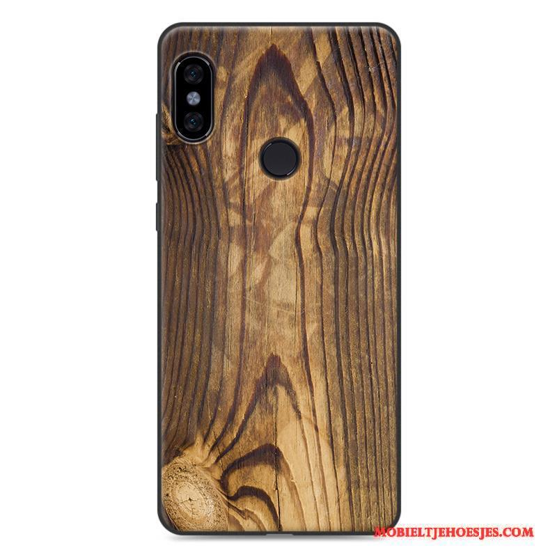 Redmi Note 5 Hoesje Telefoon Rood Trend Schrobben Vintage Mini Zwart