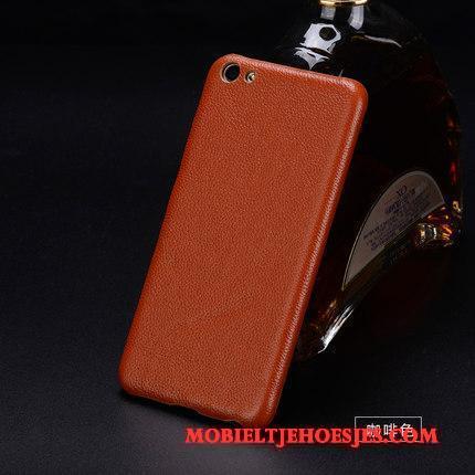 Redmi Note 5 Pro Hoes Rood Pas Hard Hoesje Telefoon Bescherming Echt Leer