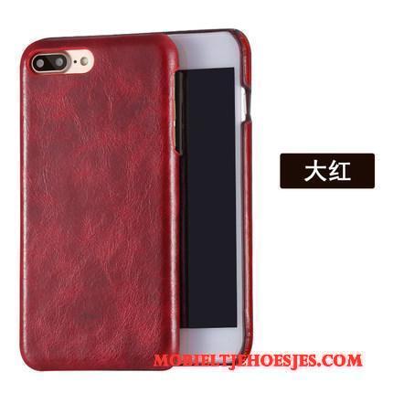 Redmi Note 5 Pro Hoesje Rood Mini Hoes Vintage Luxe Anti-fall Echt Leer