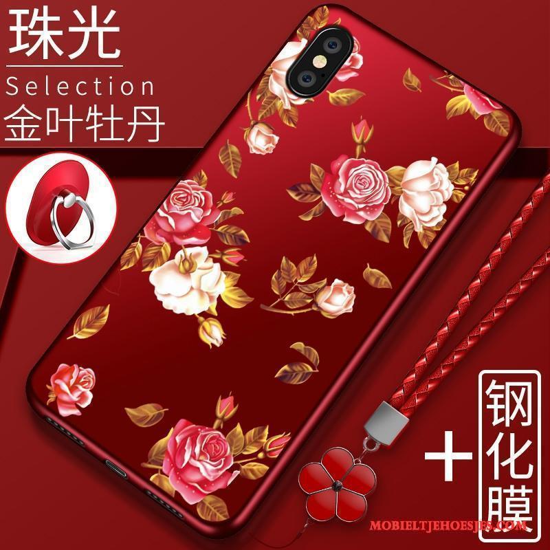 Redmi Note 5 Pro Hoesje Telefoon Schrobben Zacht Siliconen Anti-fall Trend Rood