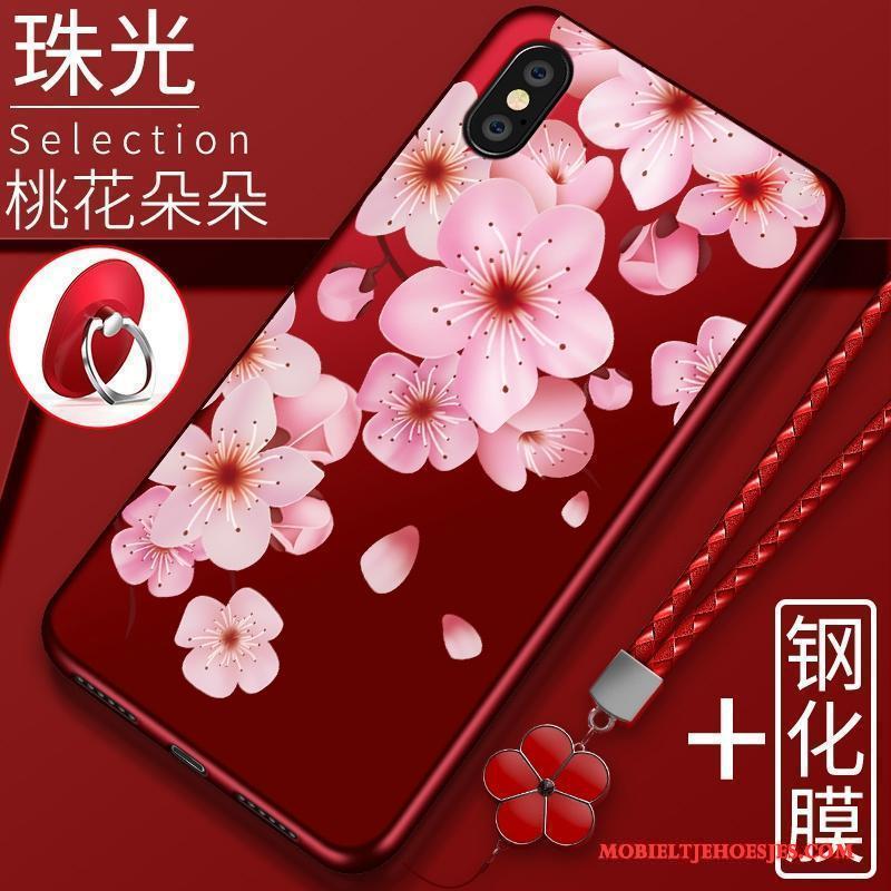 Redmi Note 5 Pro Hoesje Telefoon Schrobben Zacht Siliconen Anti-fall Trend Rood