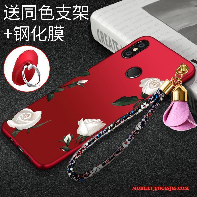 Redmi Note 5 Pro Hoesje Telefoon Siliconen Schrobben Trend Anti-fall Mini Rood