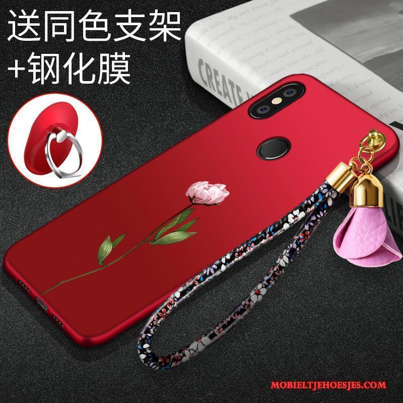 Redmi Note 5 Pro Hoesje Telefoon Siliconen Schrobben Trend Anti-fall Mini Rood