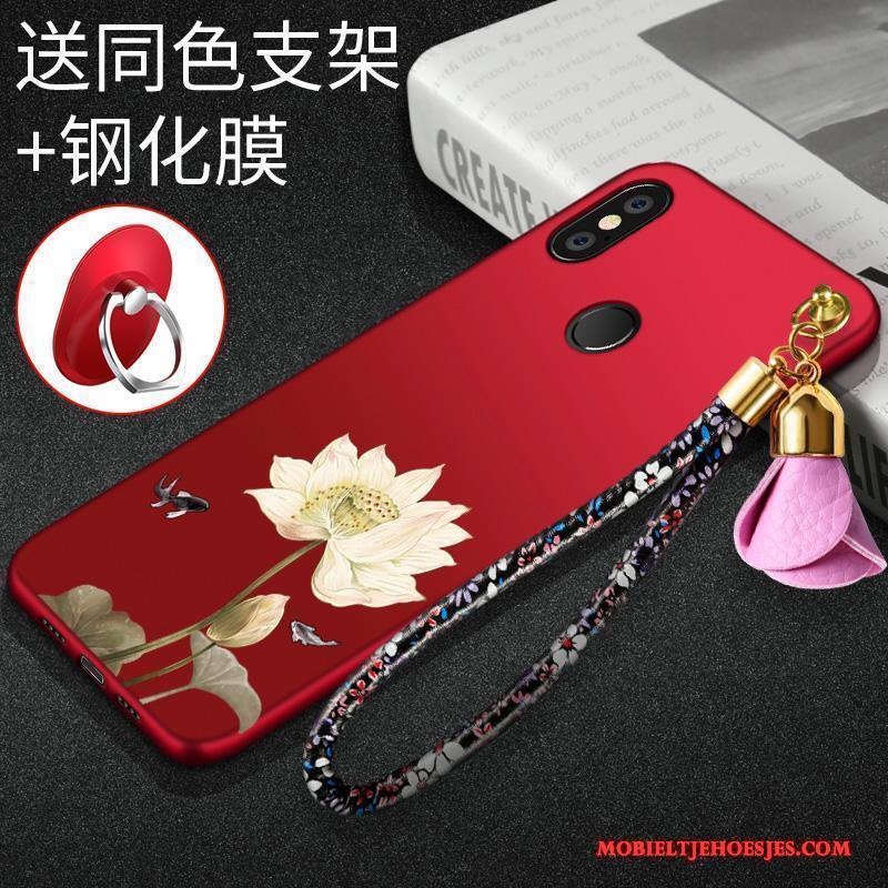 Redmi Note 5 Pro Hoesje Telefoon Siliconen Schrobben Trend Anti-fall Mini Rood