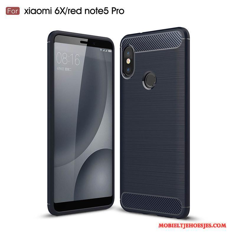 Redmi Note 5 Pro Mini Hoesje Telefoon Grijs Zacht Siliconen Bescherming