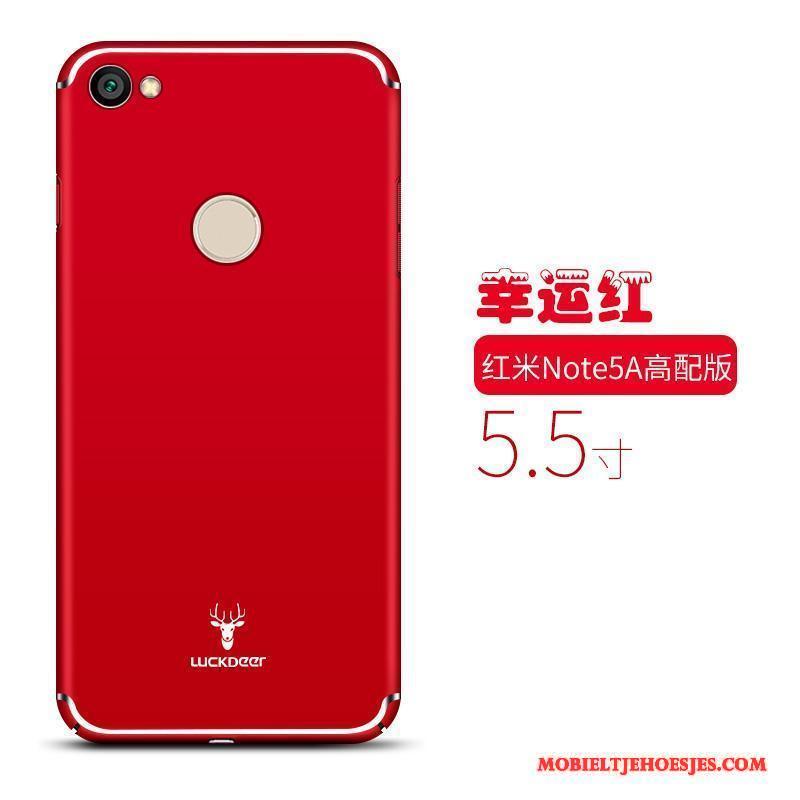 Redmi Note 5a Hard Schrobben Zwart Anti-fall Hoesje Telefoon Trendy Merk Rood