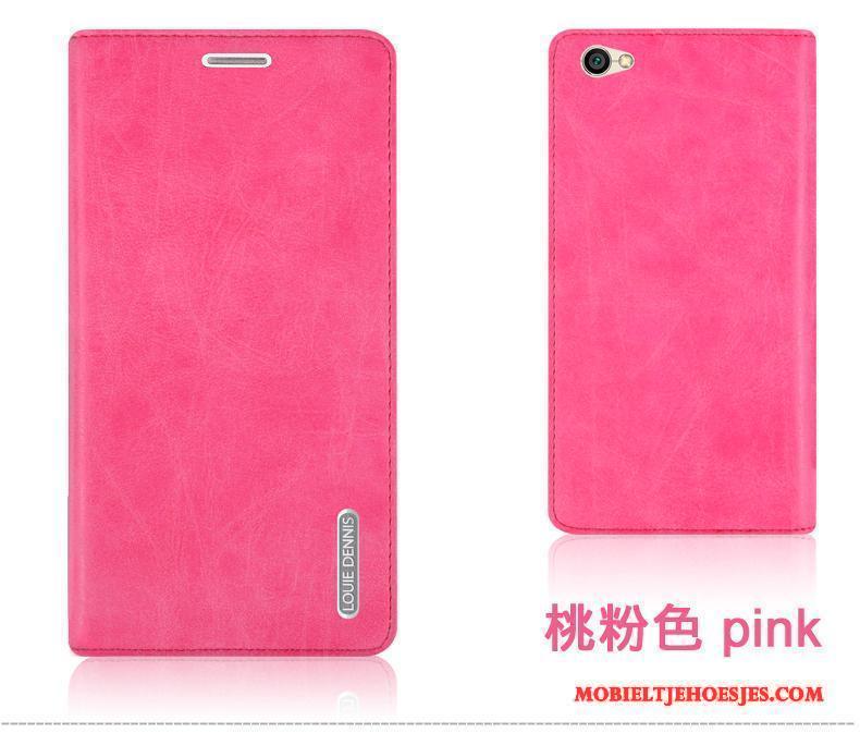 Redmi Note 5a Hoes Hoesje Achterklep Siliconen Rood Hoge Leren Etui