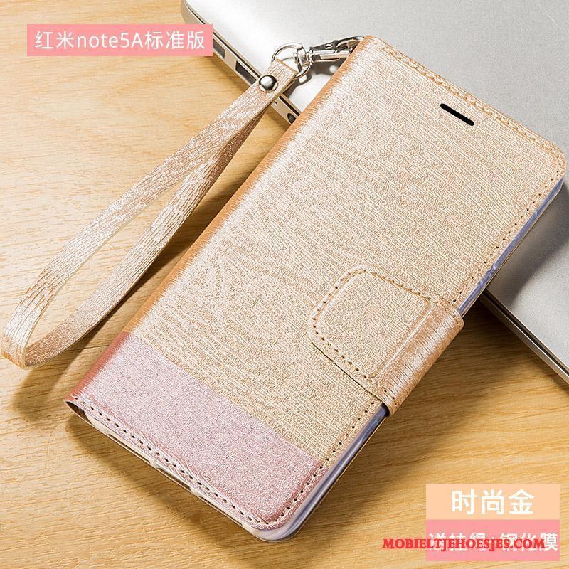 Redmi Note 5a Hoesje Leren Etui Anti-fall Hoes All Inclusive Rood Folio Hoge