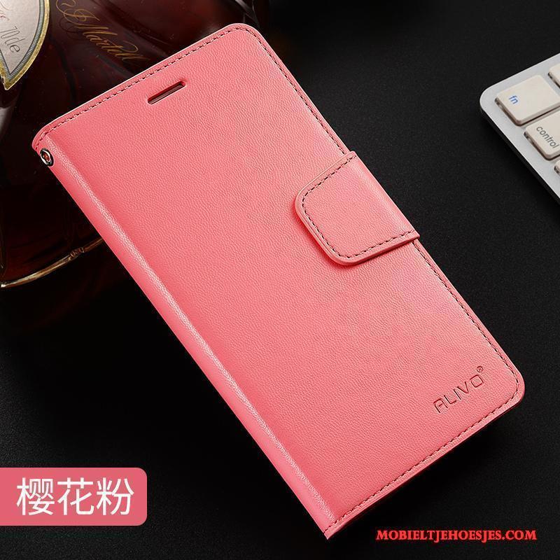 Redmi Note 5a Hoesje Rood Clamshell Bescherming Hoes Leren Etui Zacht Siliconen