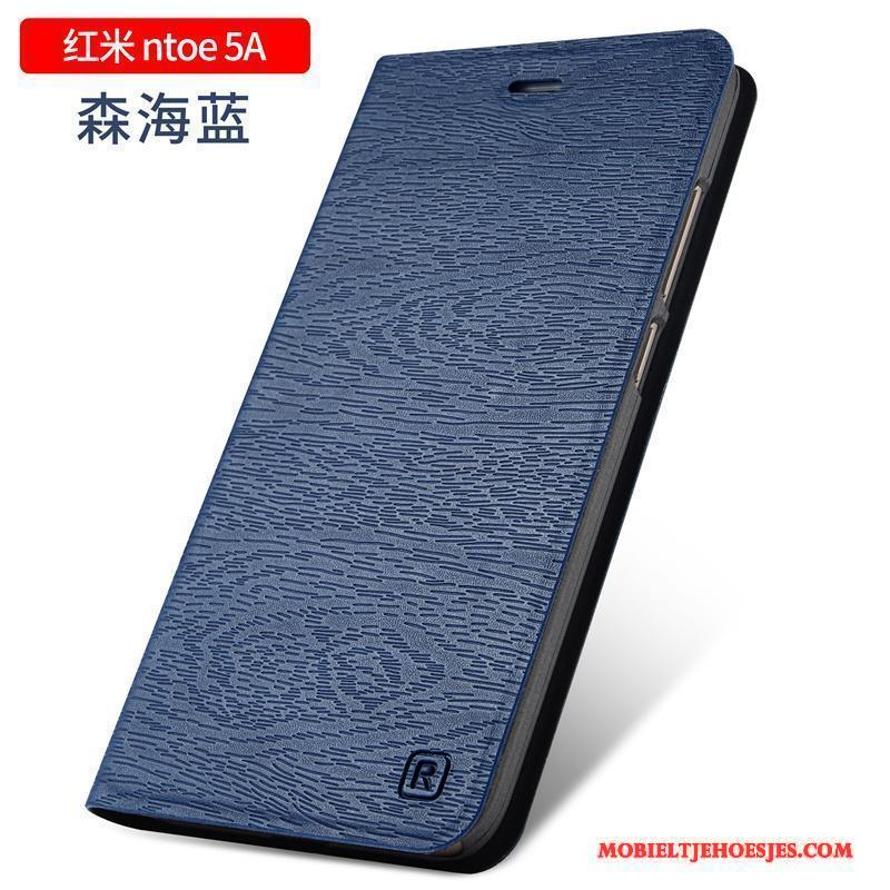 Redmi Note 5a Hoesje Telefoon Bescherming Rood Clamshell Anti-fall Leren Etui