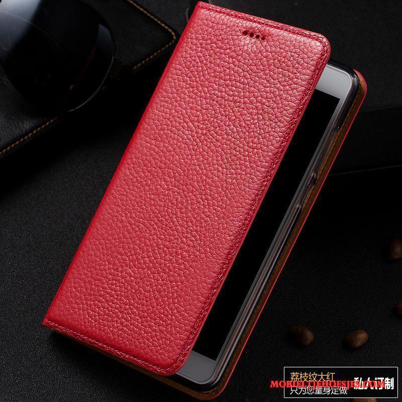 Redmi Note 5a Hoesje Telefoon Mobiele Telefoon Mini Echt Leer Leren Etui Hoge Rood