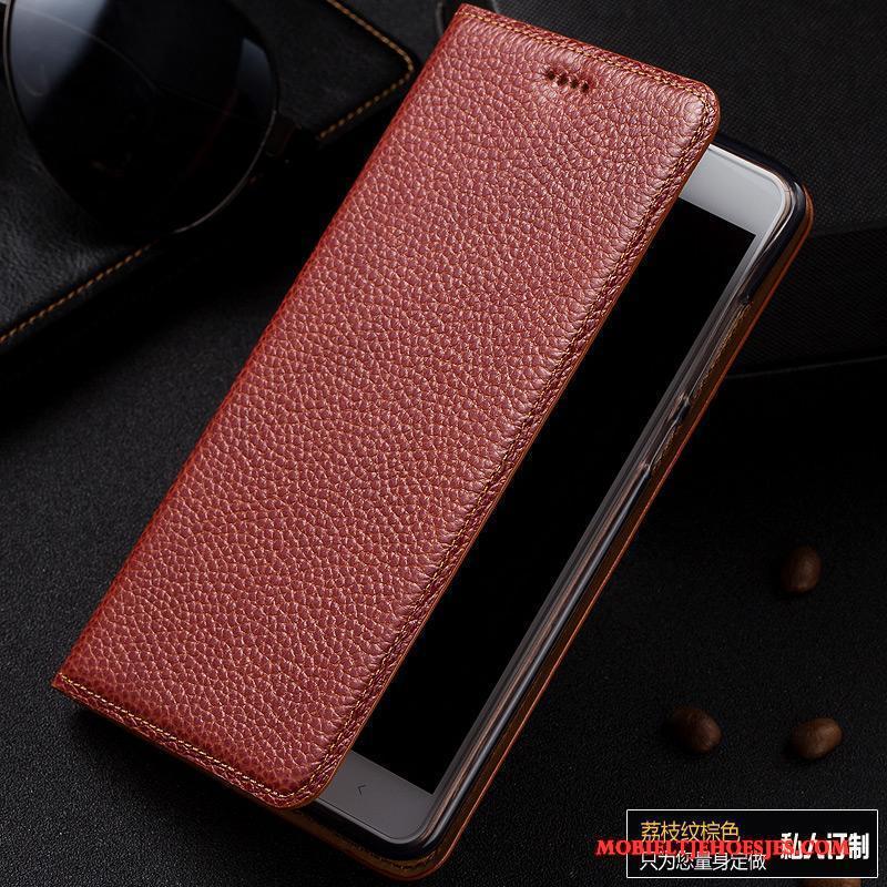 Redmi Note 5a Hoesje Telefoon Mobiele Telefoon Mini Echt Leer Leren Etui Hoge Rood